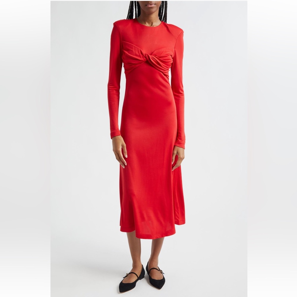 FARM Rio Red Sheath Dress with Sweetheart Neckline